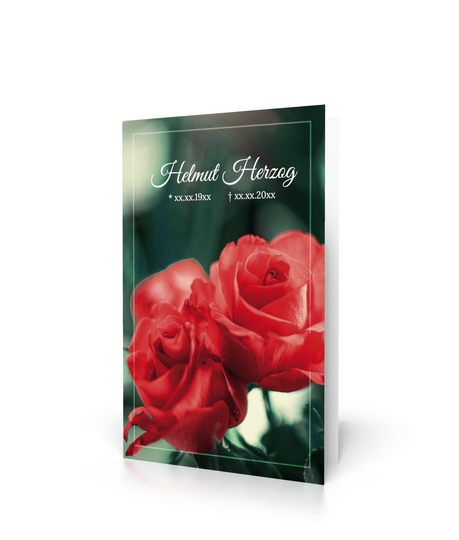 Sterbebild Rote Rose-0